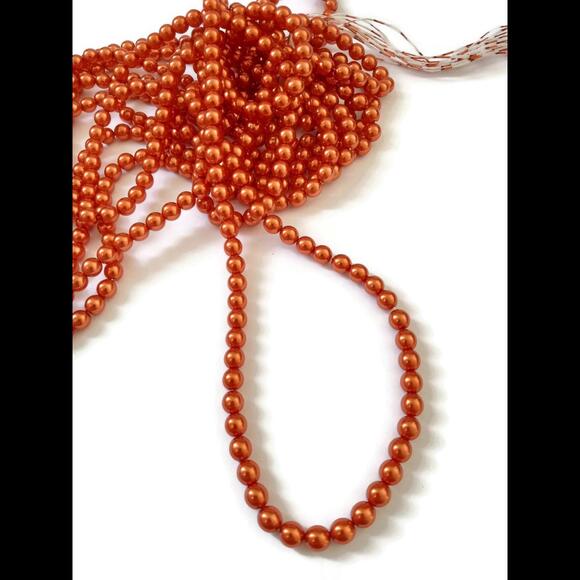 Czech 6mm Glass Pearl Copper Beads - - Picture 5 of 5